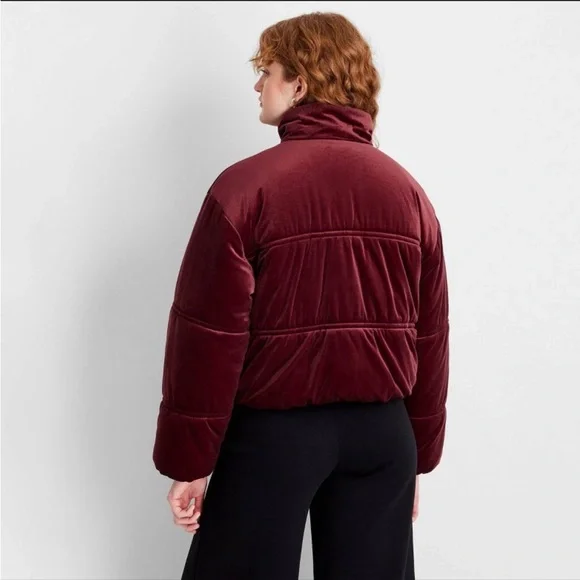 đź’•Future Collective Jacket with Velvet Texture and High Collar size M - Picture 2 of 7